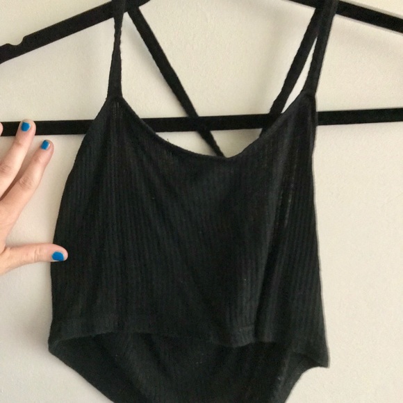plain black halter top